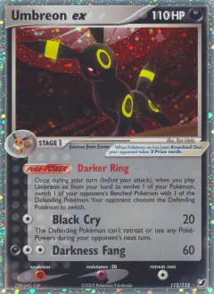 Umbreon ex Rare Holo EX card from Unseen Forces