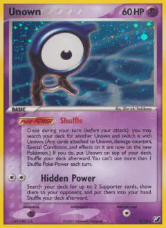 Unown Rare card from Unseen Forces