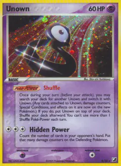 Unown Rare card from Unseen Forces