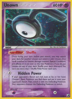 Unown Rare card from Unseen Forces