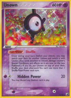 Unown Rare card from Unseen Forces