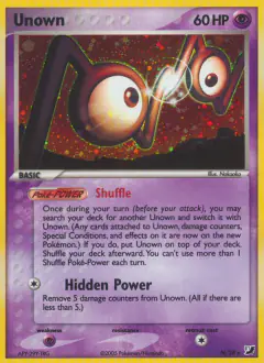 Unown Rare card from Unseen Forces