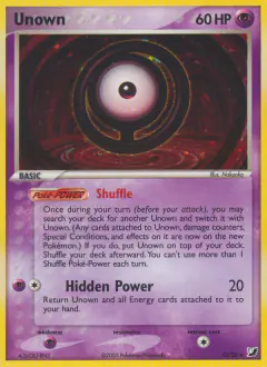 Unown Rare card from Unseen Forces
