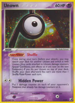 Unown Rare card from Unseen Forces