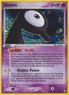 Unown Rare card from Unseen Forces