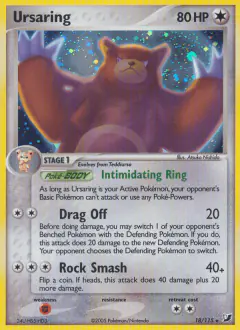 Ursaring Rare Holo card from Unseen Forces