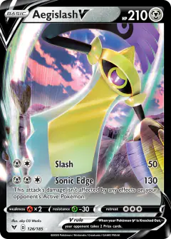 Aegislash V Rare Holo V card from Vivid Voltage