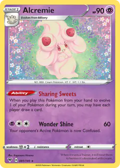 Alcremie Rare card from Vivid Voltage