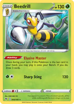Beedrill Rare card from Vivid Voltage
