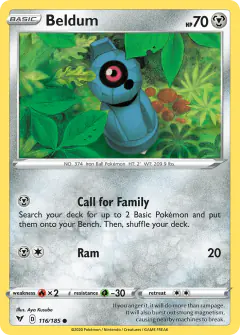Beldum Common card from Vivid Voltage