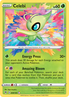 Celebi Amazing Rare card from Vivid Voltage