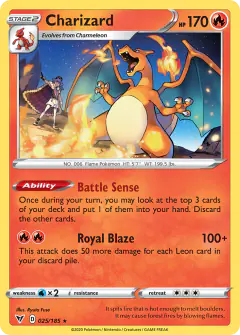 Charizard Rare card from Vivid Voltage