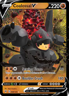 Coalossal V Rare Holo V card from Vivid Voltage