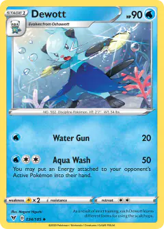 Dewott Uncommon card from Vivid Voltage