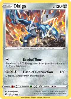 Dialga Rare Holo card from Vivid Voltage