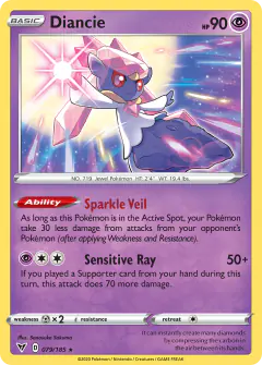 Diancie Rare Holo card from Vivid Voltage