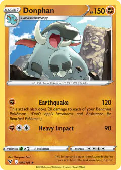 Donphan Rare card from Vivid Voltage