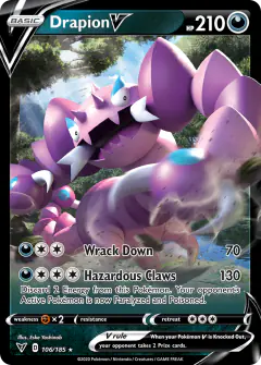 Drapion V Rare Holo V card from Vivid Voltage