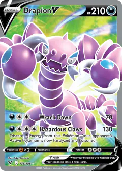 Drapion V Rare Ultra card from Vivid Voltage