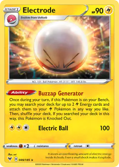 Electrode Rare Holo card from Vivid Voltage