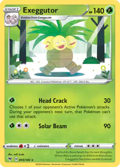 Exeggutor Rare card from Vivid Voltage