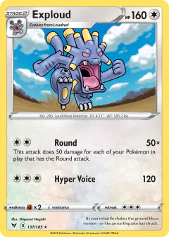 Exploud Rare card from Vivid Voltage