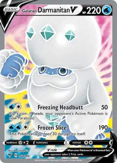 Galarian Darmanitan V Rare Ultra card from Vivid Voltage