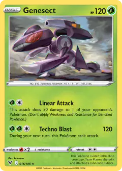 Genesect Rare Holo card from Vivid Voltage