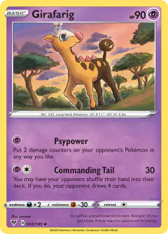 Girafarig Uncommon card from Vivid Voltage