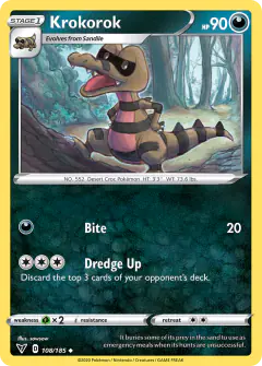 Krokorok Uncommon card from Vivid Voltage