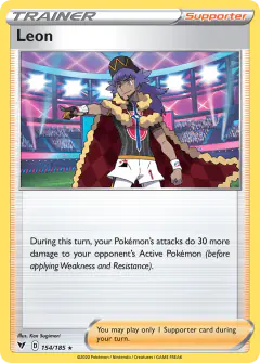 Leon Rare Holo card from Vivid Voltage