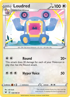 Loudred Uncommon card from Vivid Voltage