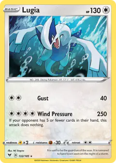 Lugia Rare Holo card from Vivid Voltage