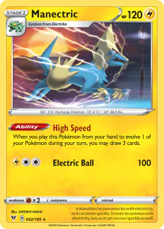 Manectric Rare card from Vivid Voltage