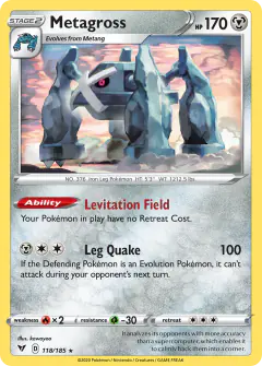 Metagross Rare card from Vivid Voltage
