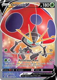Orbeetle V Rare Ultra card from Vivid Voltage
