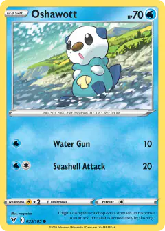 Oshawott Common card from Vivid Voltage