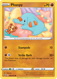 Phanpy Common card from Vivid Voltage