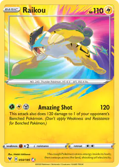 Raikou Amazing Rare card from Vivid Voltage
