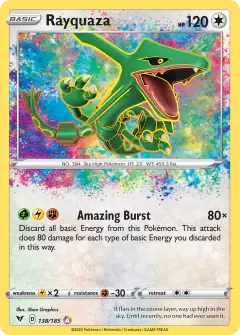 Rayquaza Amazing Rare card from Vivid Voltage