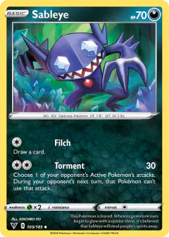Sableye Uncommon card from Vivid Voltage