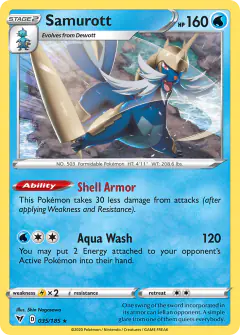 Samurott Rare card from Vivid Voltage