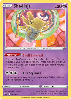 Shedinja Rare card from Vivid Voltage