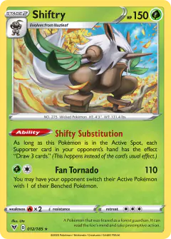 Shiftry Rare card from Vivid Voltage