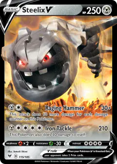 Steelix V Rare Holo V card from Vivid Voltage