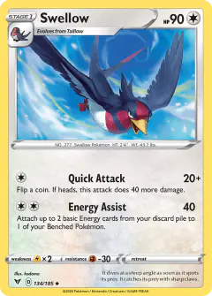 Swellow Uncommon card from Vivid Voltage