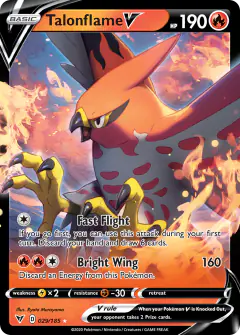 Talonflame V Rare Holo V card from Vivid Voltage