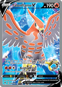 Talonflame V Rare Ultra card from Vivid Voltage
