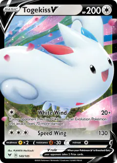 Togekiss V Rare Holo V card from Vivid Voltage