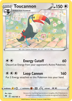 Toucannon Rare card from Vivid Voltage